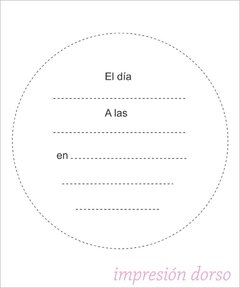 Invitación cumpleaños redonda - comprar online