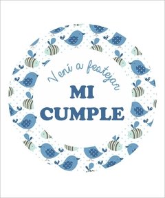 Invitación cumpleaños redonda - katu