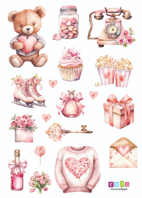 Stickers Linea KATU 004 - Amor Rosa
