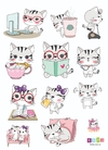 Stickers Linea KATU 033 - Gatitos