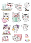 Stickers Linea KATU 033 - Gatitos