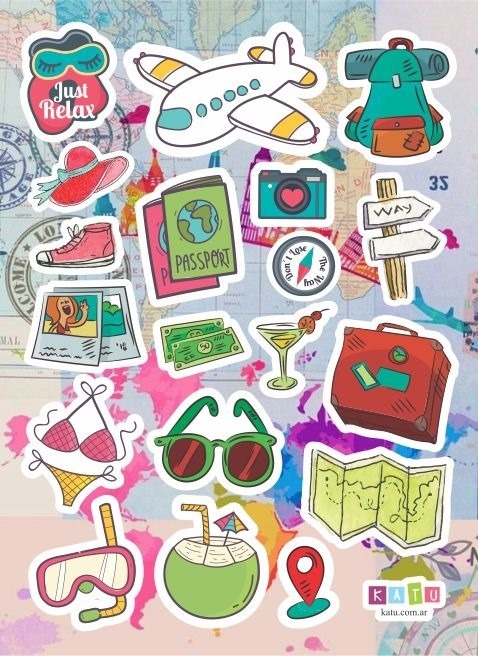 Stickers Linea Mix 033 - Vacaciones