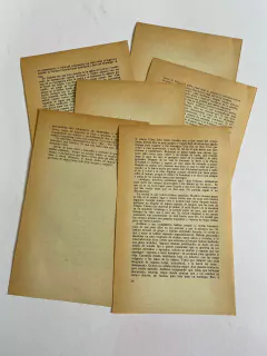 HOJAS DE LIBRO ANTIGUO. PACK X 10 en internet