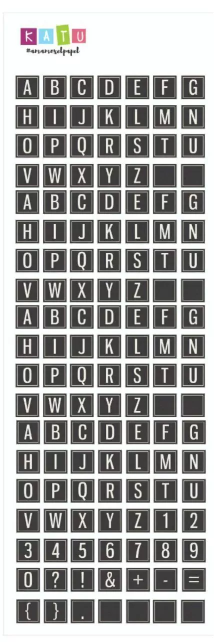 MINI TAG 006 ABC BLANCO Y NEGRO - comprar online