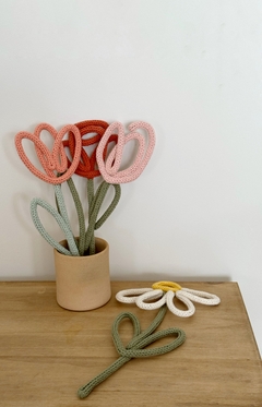 Set flores tejidas - tienda online