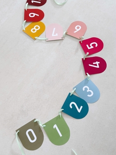 Guirnaldas NUMBERS multicolor