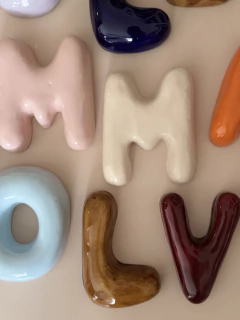 Letras BUBBLE de ceramica - Ollie MiniDeco Online