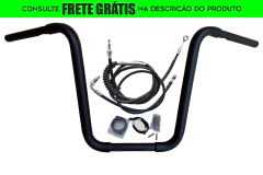 Kit Guidão Seca Sovaco - 15" Pol. Altura - Tubo 1.1/4" Pol. - PRETO - Harley Davidson - Heritage (2018+)