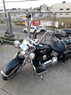 Kit Guidão e Cabos CROMADOS - Seca Sovaco - 18" Pol. Altura - Tubo 1.1/4" Pol. - Harley Davidson - Deluxe (com riser e ABS) - loja online