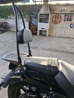 Sissy Bar com Easy Rider - Fixo - CROMADO (Marrom) - Royal Enfield - Super Meteor 650 na internet