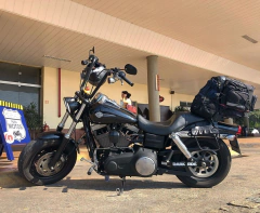 Guidão Seca Sovaco - 18" Pol. Altura - Tubo 1.1/4" Pol. - PRETO - Harley Davidson - Ronco V2