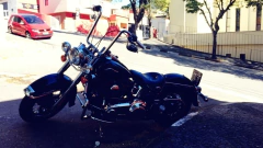 Kit Guidão Seca Sovaco - 15" Pol. Altura - Tubo 1.1/4" Pol. - CROMADO - Harley Davidson - Heritage - Ronco V2