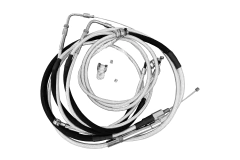 Kit Completo Cabos Comando - Aeroquip Cromado - 12" Pol. - Guidão Seca Sovaco - Harley Davidson - Deuce (Sem ABS) - comprar online