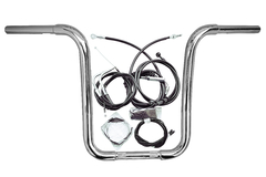 Kit Guidão Seca Sovaco - 16" Pol. Altura - Tubo 1.1/4" Pol. CURVE - CROMADO - Harley Davidson - Deluxe - comprar online