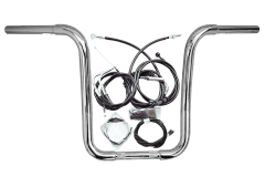 Kit Guidão Seca Sovaco - 16" Pol. Altura - Tubo 1.1/4" Pol. CURVE - CROMADO - Harley Davidson - Deuce - comprar online
