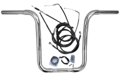 Kit Guidão Seca Sovaco - 16" Pol. Altura - Tubo 1.1/4" Pol. CURVE - CROMADO - Kawasaki - Vulcan 900 Classic (sem riser) - comprar online