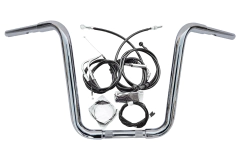 Kit Guidão Seca Sovaco - 16" Pol. Altura - Tubo 1.1/4" Pol. - CROMADO - Harley Davidson - Deluxe - comprar online