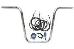 Kit Guidão Seca Sovaco - 15" Pol. Altura - Tubo 1" Pol. - CROMADO - Harley Davidson - Deluxe (com ABS) - comprar online