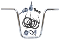 Kit Guidão Seca Sovaco - 16" Pol. Altura - Tubo 1" Pol. - CROMADO - Harley Davidson - Softail FX (com riser) - comprar online