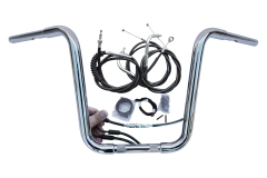 Kit Guidão Seca Sovaco - 16" Pol. Altura - Tubo 1.1/4" Pol. - CROMADO - Harley Davidson - Dyna, Dyna Fat Bob, Dyna Street Bob (com ABS) - comprar online