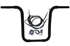 Kit Guidão Seca Sovaco - 16" Pol. Altura - Tubo 1.1/4" Pol. CURVE - PRETO - Harley Davidson - Slim (2018+) - comprar online
