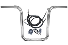 Kit Guidão Seca Sovaco - 15" Pol. Altura - Tubo 1.1/4" Pol. CURVE - CROMADO - Harley Davidson - Deluxe (2018+) - comprar online