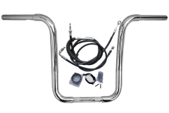 Kit Guidão Seca Sovaco - 15" Pol. Altura - Tubo 1.1/4" Pol. CURVE - CROMADO - Harley Davidson - Heritage (2018+) - comprar online