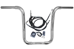 Kit Guidão Seca Sovaco - 14" Pol. Altura - Tubo 1.1/4" Pol. CURVE - CROMADO - Harley Davidson - Breakout (2018+) - comprar online