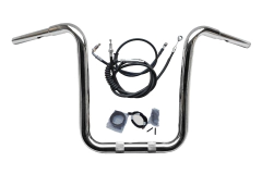 Kit Guidão Seca Sovaco - 15" Pol. Altura - Tubo 1.1/4" Pol. CURVE - CROMADO - Harley Davidson - Fat Boy (2018+) - comprar online
