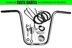 Kit Guidão Seca Sovaco - 12" Pol. Altura - Tubo 1" Pol. - CROMADO - Honda - Shadow 600