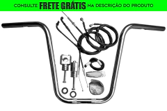 Kit Guidão Seca Sovaco - 12" Pol. Altura - Tubo 1" Pol. - CROMADO - Honda - Shadow 750