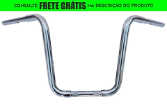 Guidão Seca Sovaco - 15" Pol. Altura - Tubo 1.1/4" Pol. - CROMADO - Yamaha - Midnight Star 950