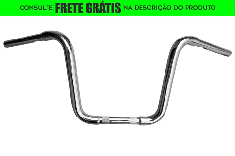 Guidão Seca Sovaco - 12" Pol. Altura - Tubo 1.1/4" Pol. - CROMADO - Outras marcas