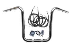 Kit Guidão Seca Sovaco - 16" Pol. Altura - Tubo 1.1/4" Pol. CURVE - CROMADO - Harley Davidson - Fat Boy (com ABS) - comprar online