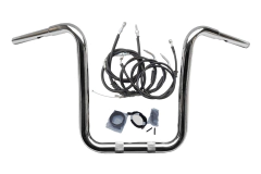 Kit Guidão Seca Sovaco - 16" Pol. Altura - Tubo 1.1/4" Pol. CURVE - CROMADO - Harley Davidson - Fat Boy - comprar online
