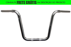 Guidão Seca Sovaco - 12" Pol. Altura - Tubo 1.1/4" Pol. - CROMADO - Harley Davidson - Road King (2018+) na internet