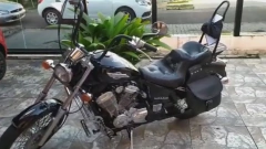 Kit Guidão Seca Sovaco - 12" Pol. Altura - Tubo 1" Pol. - PRETO - Honda - Shadow 600 - Ronco V2