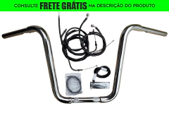 Kit Guidão Seca Sovaco - 18" Pol. Altura - Tubo 1.1/4" Pol. - CROMADO - Yamaha - Drag Star 650