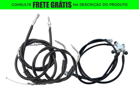 Kit Completo Cabos Comando - 14" Pol. Guidão - Seca Sovaco - Harley Davidson - Road King (Até 2007) - Sem ABS
