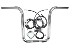Kit Guidão Seca Sovaco - 16" Pol. Altura - Tubo 1.1/4" Pol. CURVE - CROMADO - Harley Davidson - Dyna - comprar online