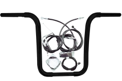 Kit Guidão Seca Sovaco - 16" Pol. Altura - Tubo 1.1/4" Pol. CURVE - PRETO - Harley Davidson - Heritage - comprar online
