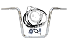 Kit Guidão e Cabos CROMADOS - Seca Sovaco - 14" Pol. Altura - Tubo 1.1/4" Pol. - Harley Davidson - Dyna - comprar online