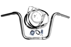 Kit Guidão e Cabos CROMADOS - Seca Sovaco - 12" Pol. Altura - Tubo 1.1/4" Pol. - Harley Davidson - Softail FX (Sem ABS) - comprar online