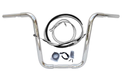 Kit Guidão e Cabos CROMADOS - Seca Sovaco - 14" Pol. Altura - Tubo 1.1/4" Pol. - Harley Davidson - Slim (2018+) - comprar online