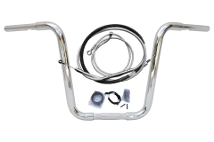 Kit Guidão e Cabos CROMADOS - Seca Sovaco - 14" Pol. Altura - Tubo 1.1/4" Pol. - Harley Davidson - Road King (ABS) - comprar online