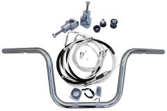 Kit Guidão e Cabos CROMADOS - Seca Sovaco - 12" Pol. Altura - Tubo 1" Pol. - Harley Davidson - Softail FX (com Riser - sem ABS) - comprar online