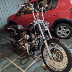 Imagem do Kit Guidão Seca Sovaco - 16" Pol. Altura - Tubo 1.1/4" Pol. CURVE - CROMADO - Harley Davidson - Softail FX