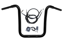 Kit Guidão Seca Sovaco - 16" Pol. Altura - Tubo 1.1/4" Pol. CURVE - PRETO - Harley Davidson - Fat Boy (2018+) - comprar online