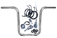 Kit Guidão Seca Sovaco - 16" Pol. Altura - Tubo 1.1/4" Pol. CURVE - CROMADO - Honda - Shadow 600 - comprar online