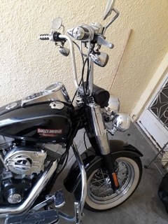 Kit Guidão Seca Sovaco - 18" Pol. Altura - Tubo 1" Pol. - CROMADO - Harley Davidson - Deluxe (com riser e ABS) na internet